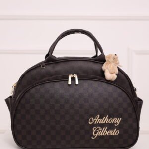 Bolsa Maternindade Personalizada Duffel Preta Bear