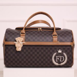 Doctor Bag Maternindade Personalizada Quadriculada Marron