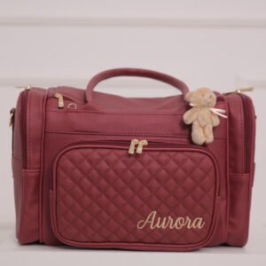 Doctor Bag Maternidade Personalizada da Cor Vinho Claro