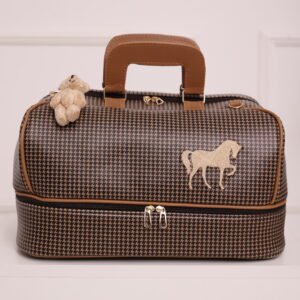 Mala Maternindade Personalizada de Mão Quadriculada Horse