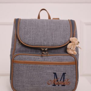 Mochila Maternidade Personalizada Cinza