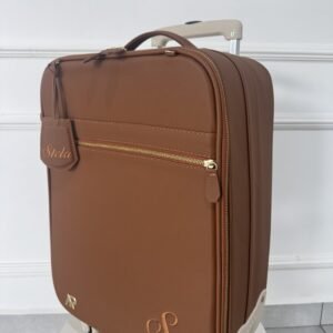 Mala Personalizada Maternidade Premium Caramelo